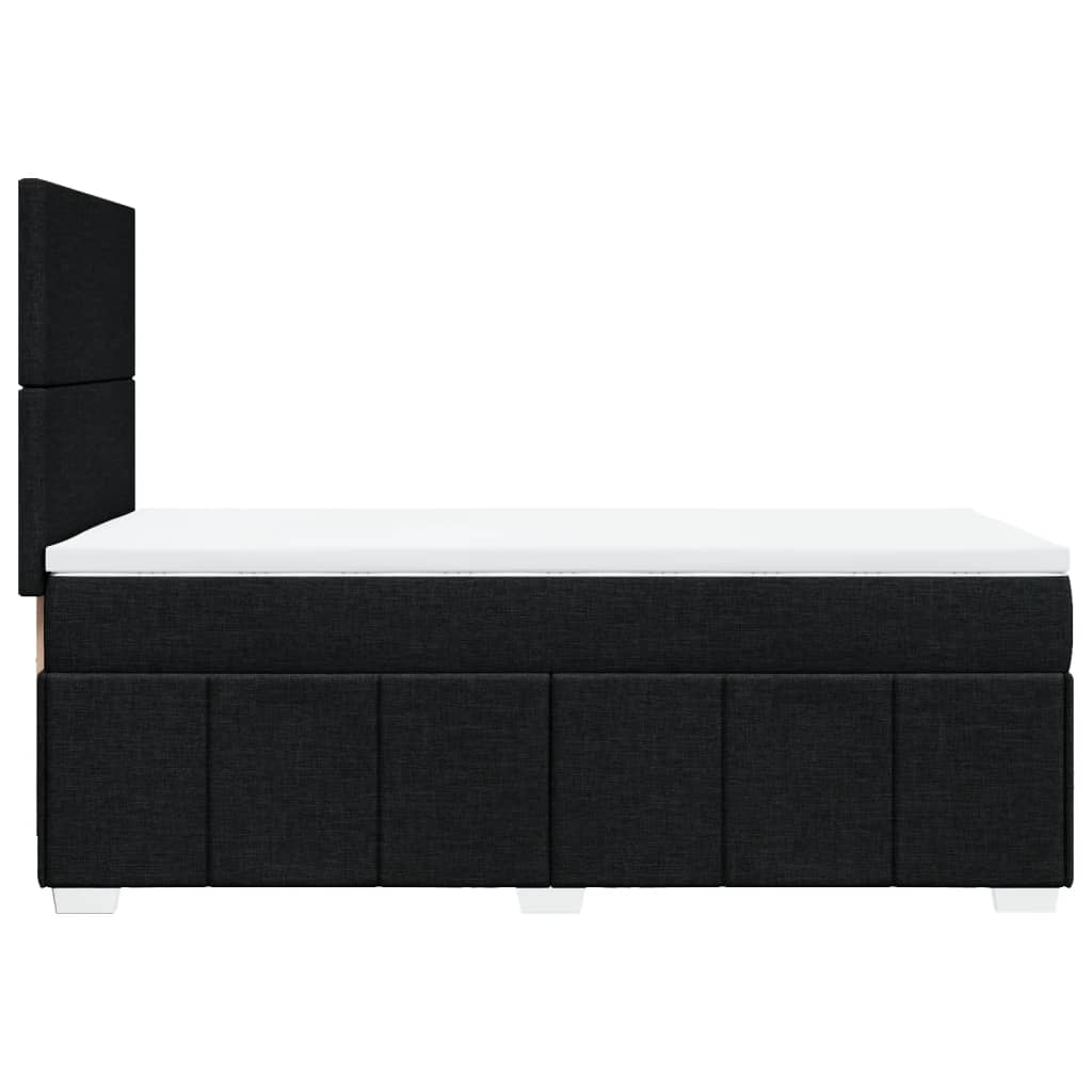 Sommier à lattes de lit avec matelas Noir 90x190 cm Tissu - XIOS