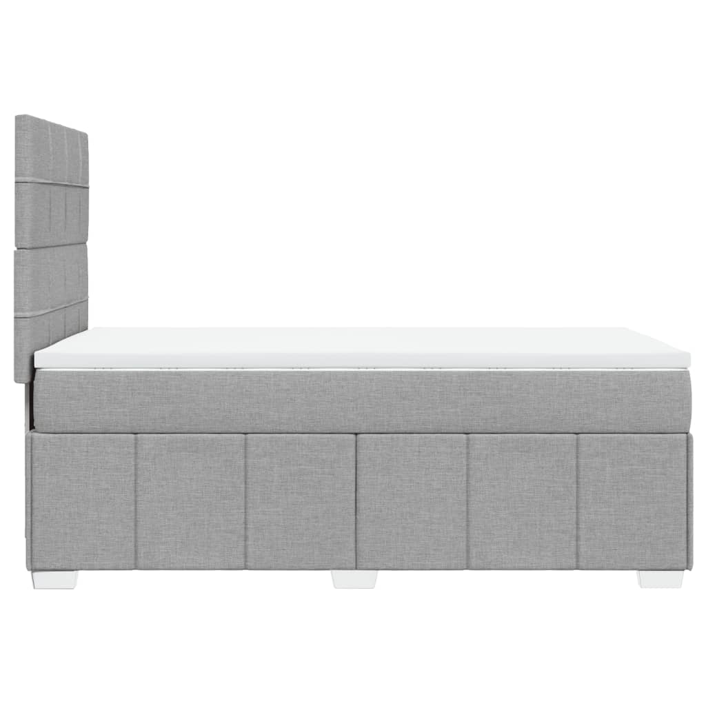 Sommier à lattes de lit et matelas Gris clair 90x190 cm Tissu - XIOS