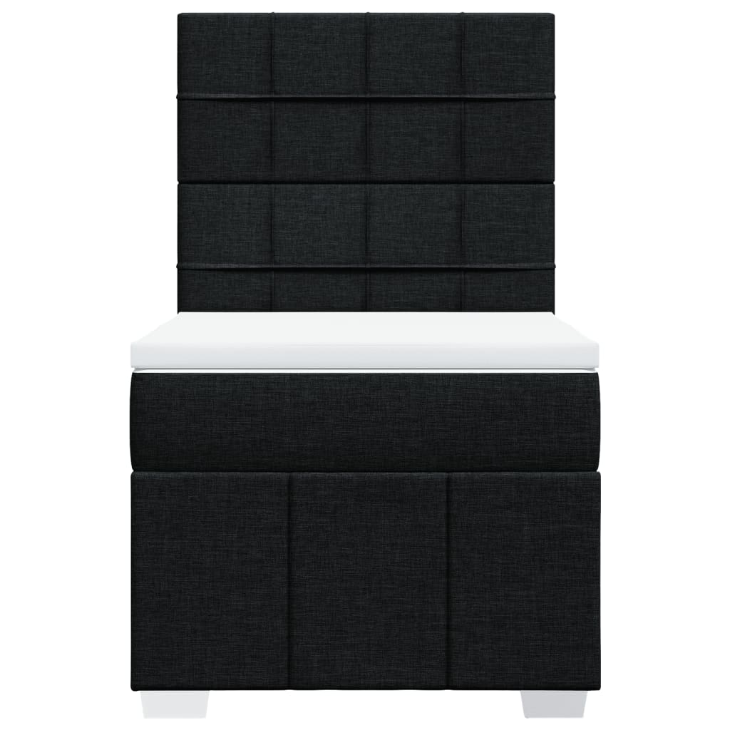 Sommier à lattes de lit avec matelas Noir 90x190 cm Tissu - XIOS
