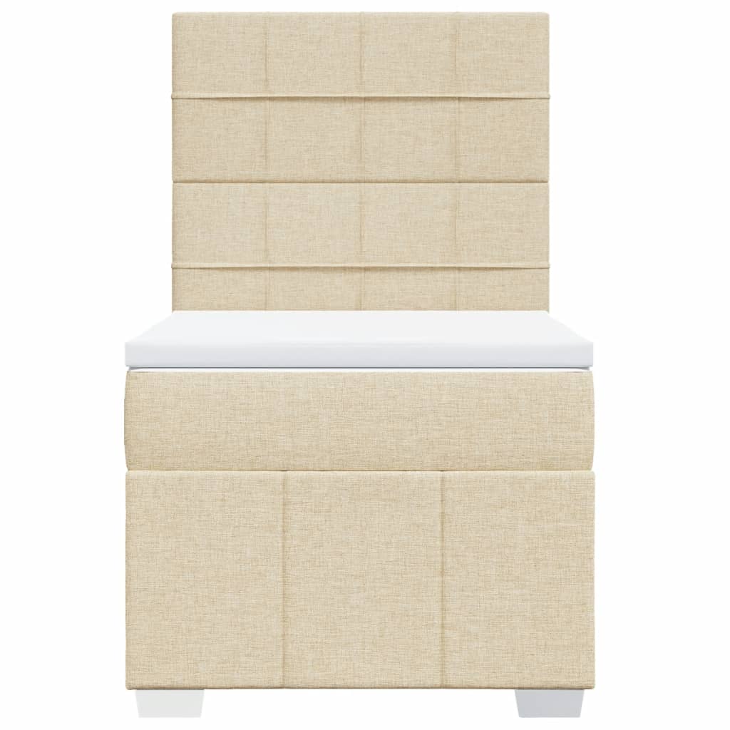 Sommier à lattes de lit et matelas Crème 90x190 cm Tissu - XIOS