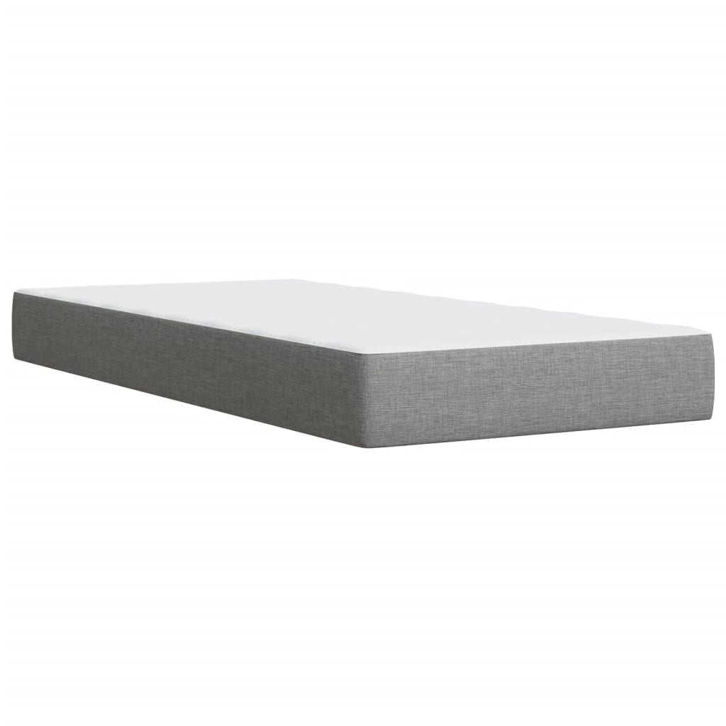 Sommier à lattes de lit et matelas Gris clair 90x190 cm Tissu - XIOS
