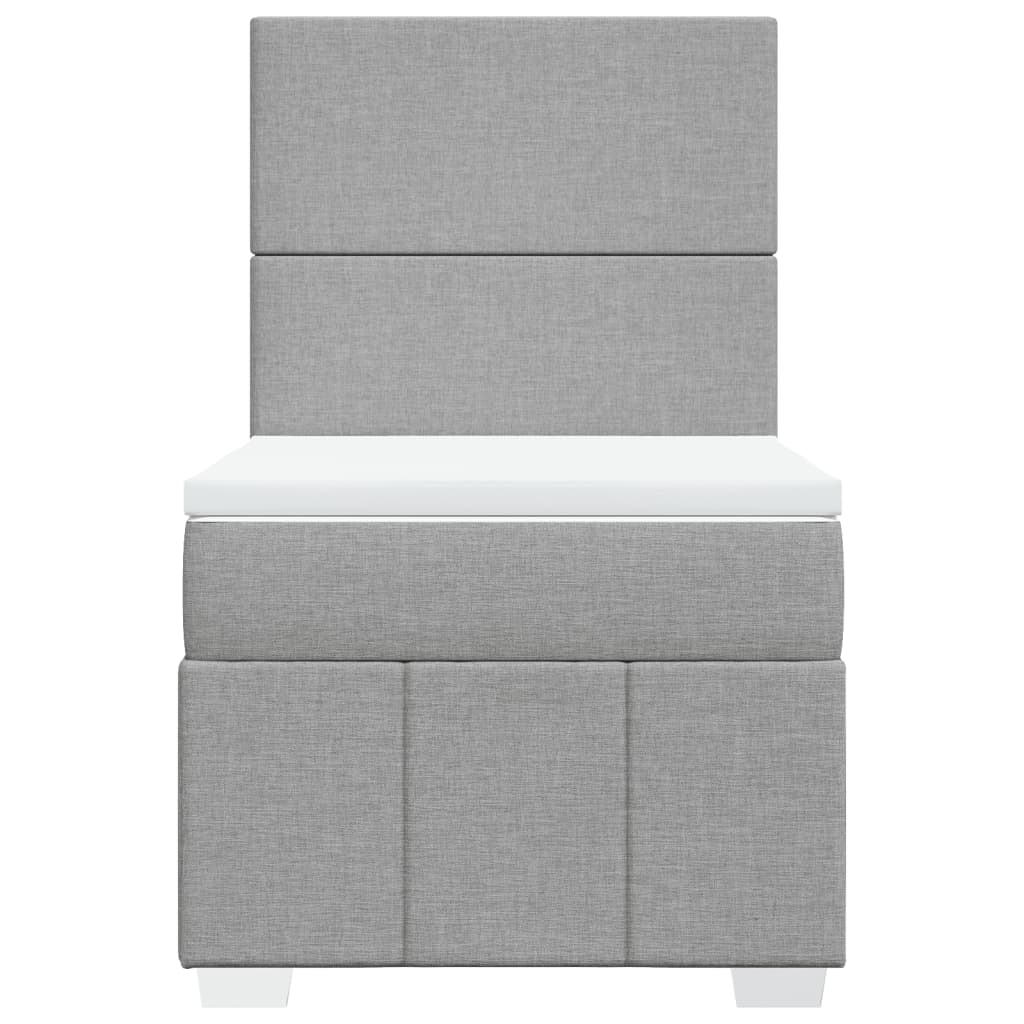 Sommier à lattes de lit avec matelas Gris clair 90x200 cm Tissu - XIOS