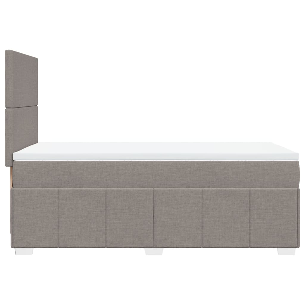 Sommier à lattes de lit avec matelas Taupe 90x200 cm Tissu - XIOS