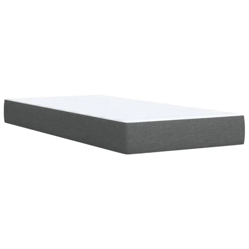 Sommier à lattes de lit avec matelas Gris foncé 90x200 cm Tissu - XIOS