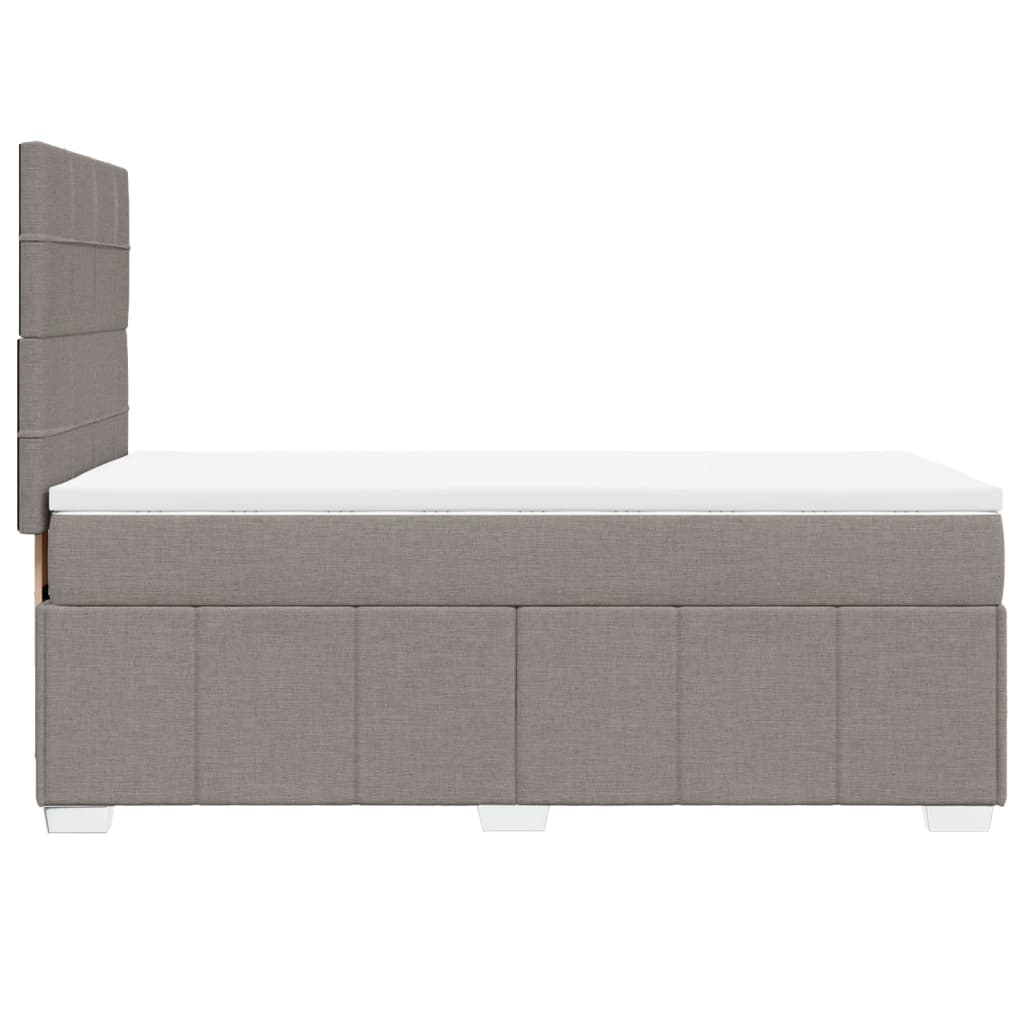 Sommier à lattes de lit avec matelas Taupe 90x200 cm Tissu - XIOS