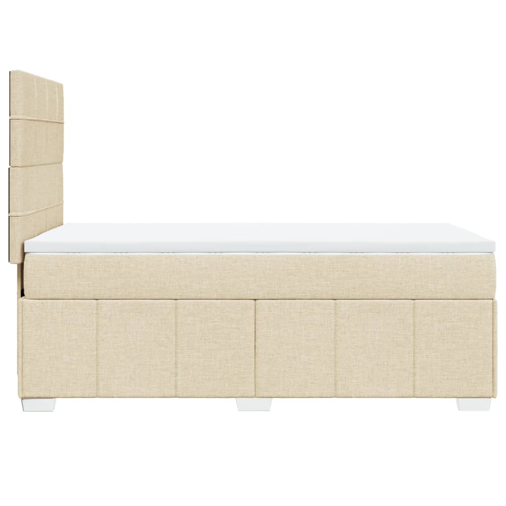 Sommier à lattes de lit avec matelas Crème 90x200 cm Tissu - XIOS