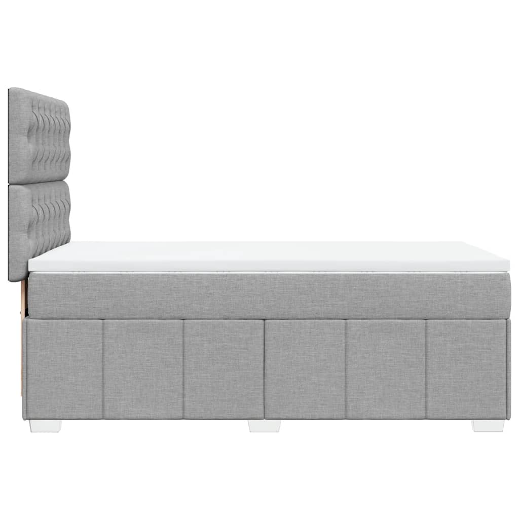 Sommier à lattes de lit avec matelas Gris clair 90x200 cm Tissu - XIOS