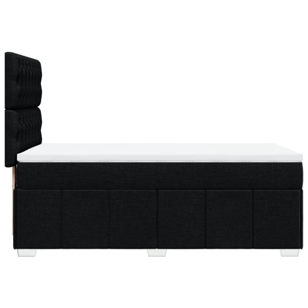 Sommier à lattes de lit avec matelas Noir 90x200 cm Tissu - XIOS
