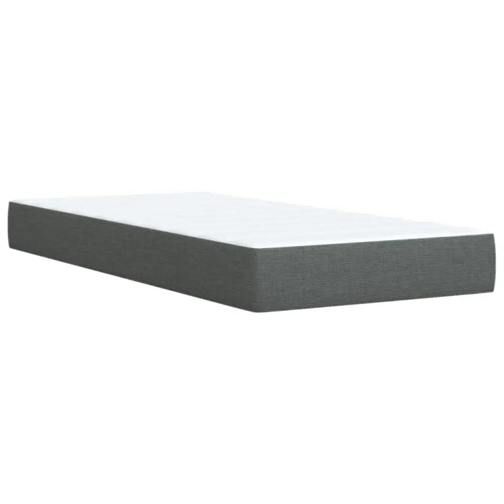 Sommier à lattes de lit avec matelas Gris foncé 90x200 cm Tissu - XIOS