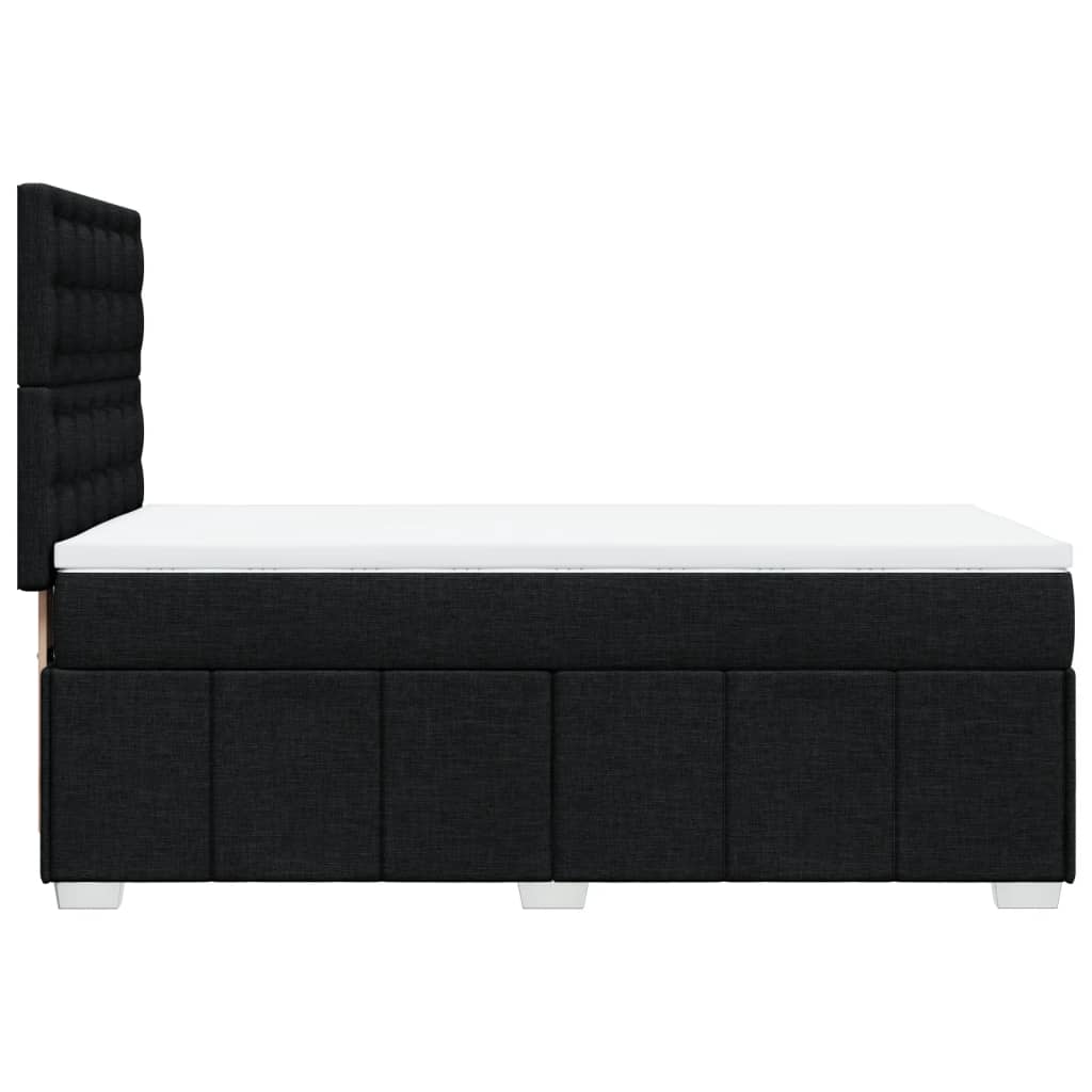 Sommier à lattes de lit avec matelas Noir 90x200 cm Tissu - XIOS