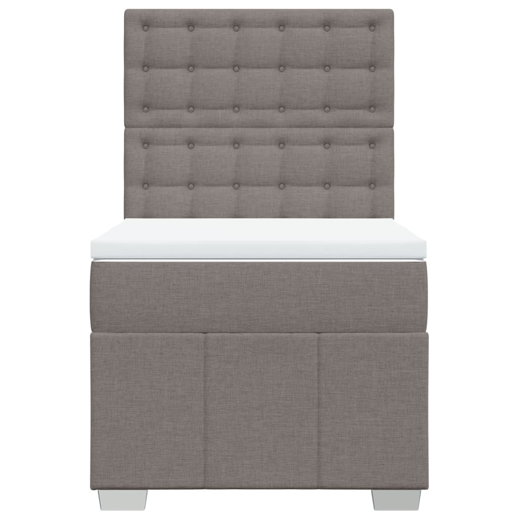 Sommier à lattes de lit avec matelas Taupe 90x200 cm Tissu - XIOS