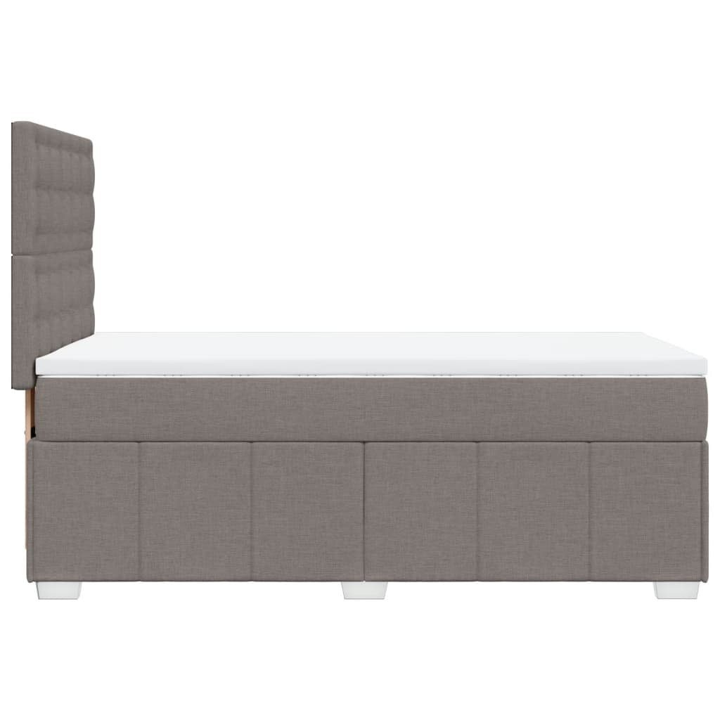 Sommier à lattes de lit avec matelas Taupe 90x200 cm Tissu - XIOS