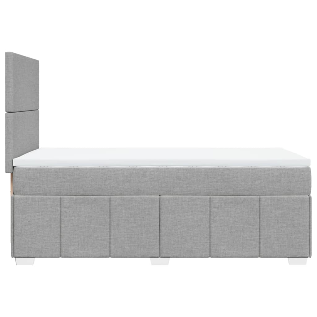 Sommier à lattes de lit avec matelas Gris clair 100x200cm Tissu - XIOS