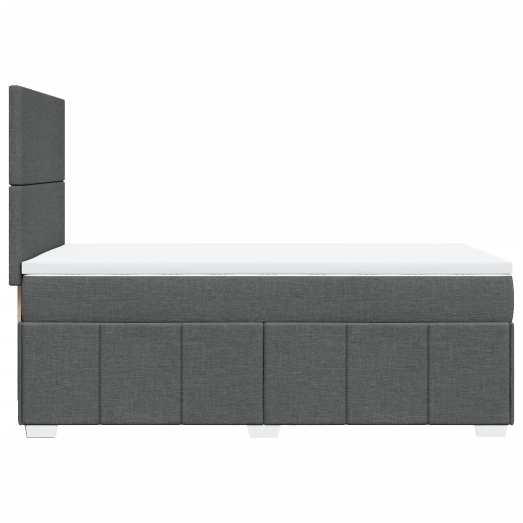 Sommier à lattes de lit avec matelas Gris foncé 100x200cm Tissu - XIOS