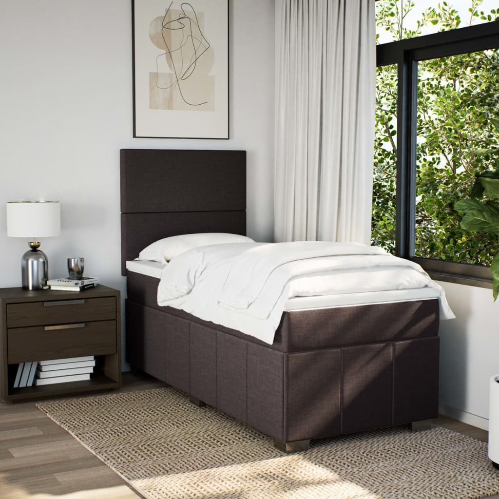 Sommier à lattes de lit avec matelas Marron foncé 100x200 cm - XIOS