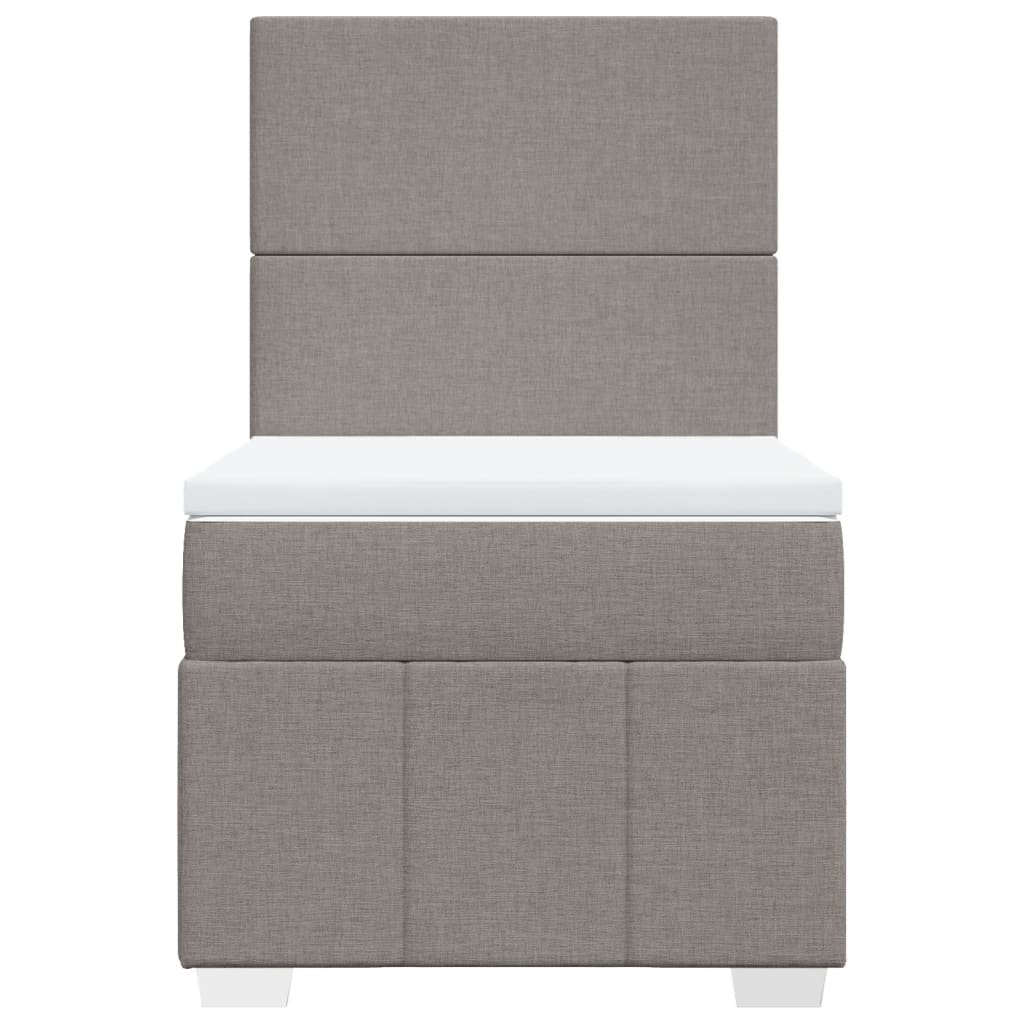 Sommier à lattes de lit avec matelas Taupe 100x200 cm Tissu - XIOS