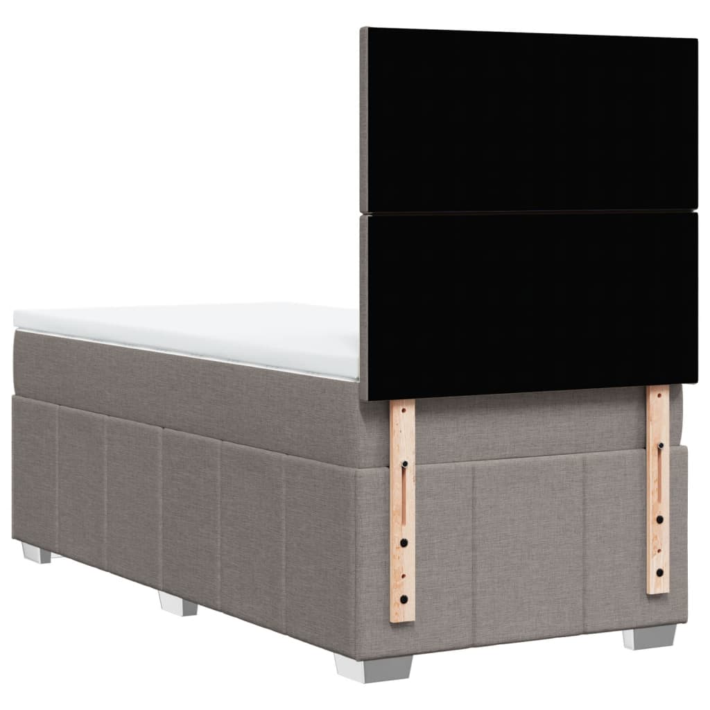 Sommier à lattes de lit avec matelas Taupe 100x200 cm Tissu - XIOS