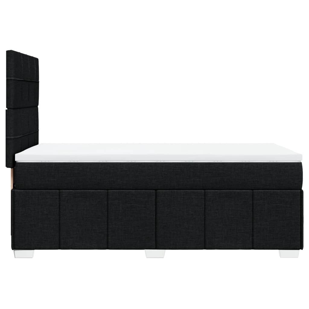 Sommier à lattes de lit avec matelas Noir 100x200 cm Tissu - XIOS