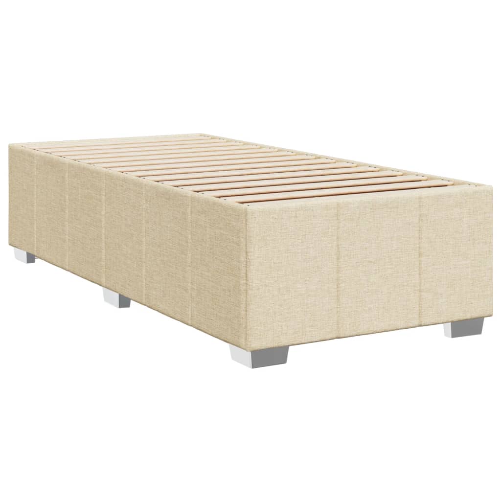 Sommier à lattes de lit avec matelas Crème 100x200 cm Tissu - XIOS