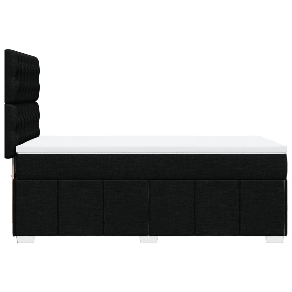 Sommier à lattes de lit avec matelas Noir 100x200 cm Tissu - XIOS