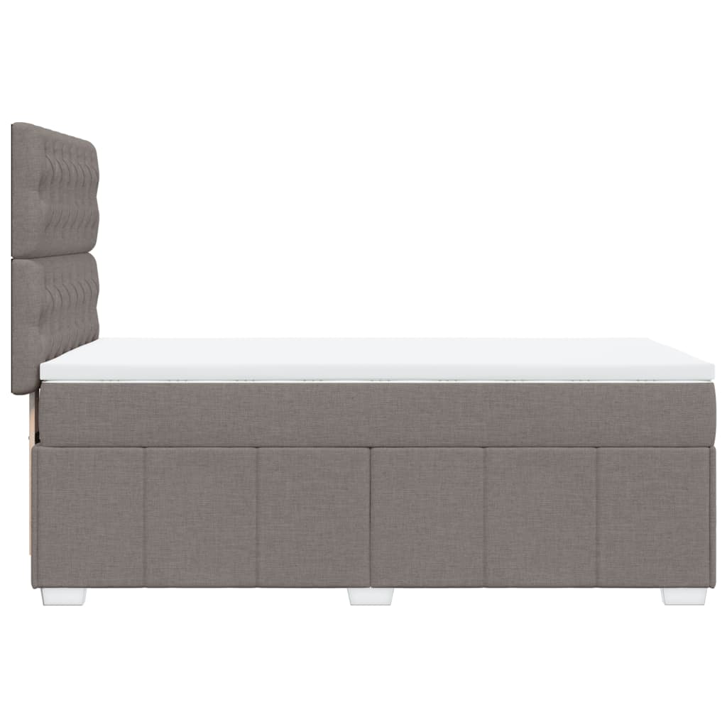 Sommier à lattes de lit avec matelas Taupe 100x200 cm Tissu - XIOS