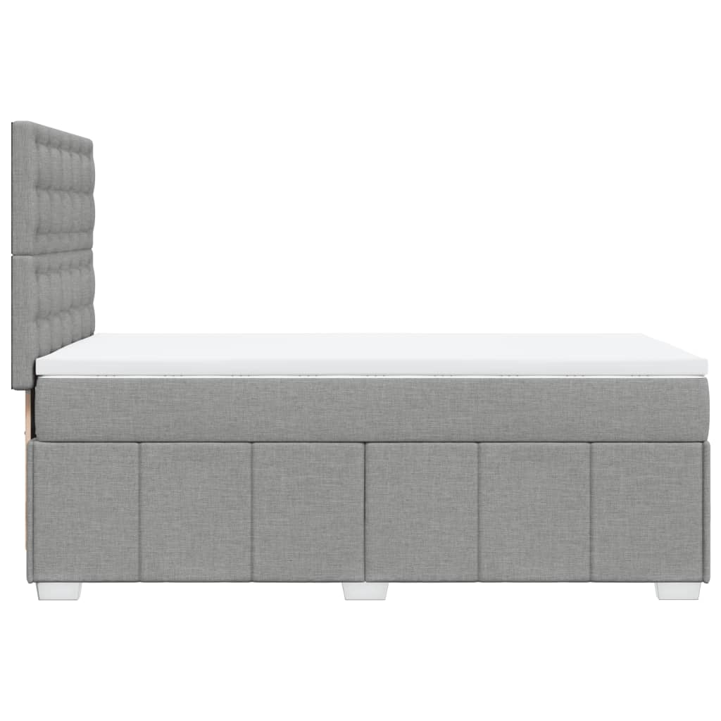 Sommier à lattes de lit avec matelas Gris clair 100x200cm Tissu - XIOS