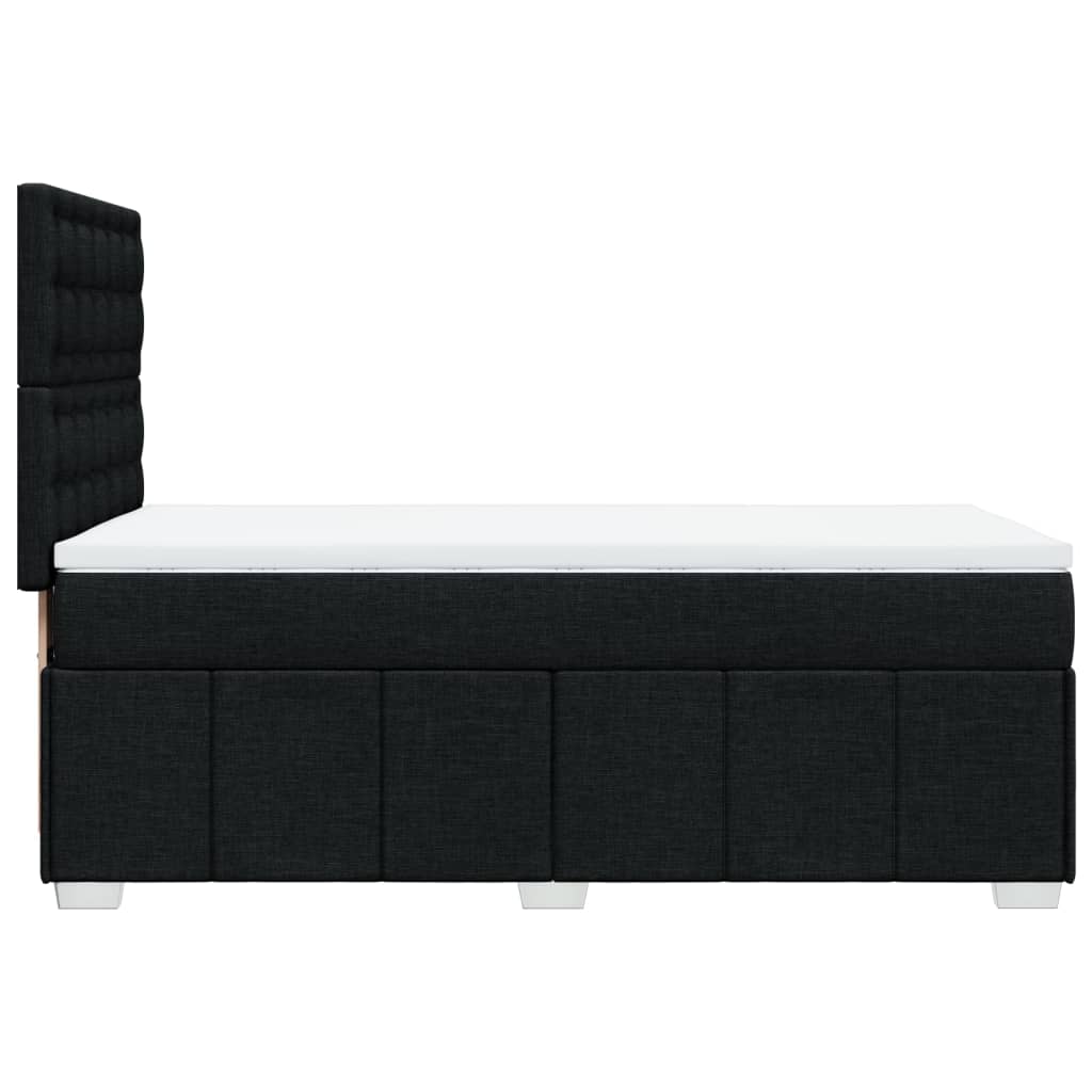 Sommier à lattes de lit avec matelas Noir 100x200 cm Tissu - XIOS