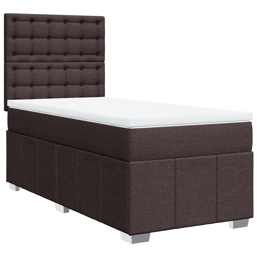 Sommier à lattes de lit avec matelas Marron foncé 100x200 cm - XIOS