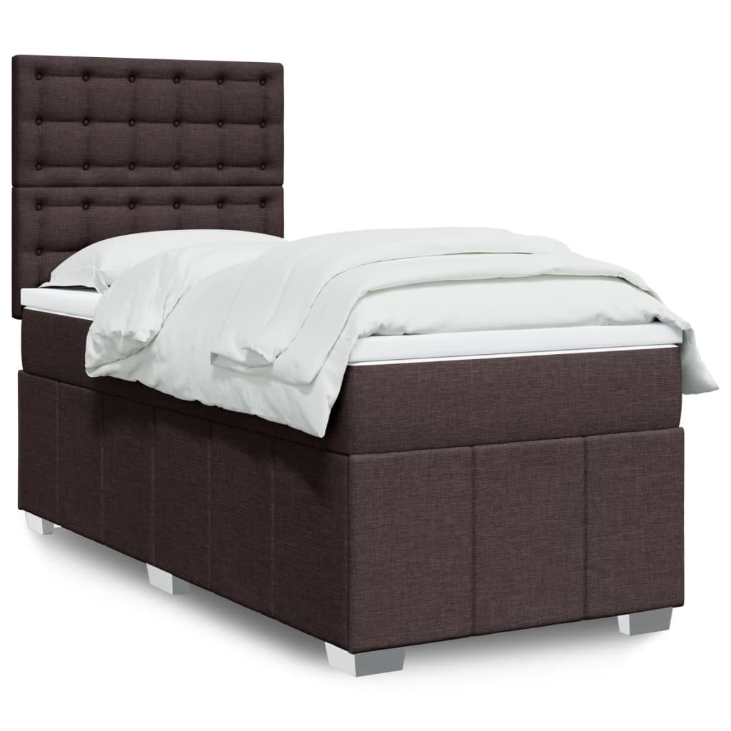 Sommier à lattes de lit avec matelas Marron foncé 100x200 cm - XIOS