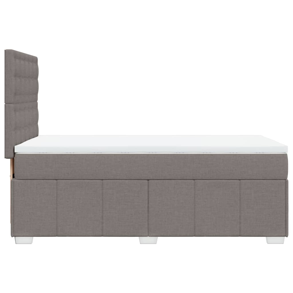 Sommier à lattes de lit avec matelas Taupe 100x200 cm Tissu - XIOS