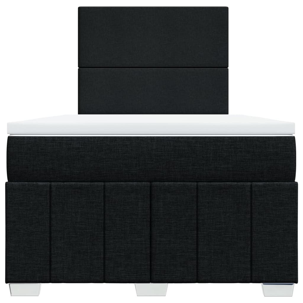 Sommier à lattes de lit avec matelas Noir 120x200 cm Tissu - XIOS