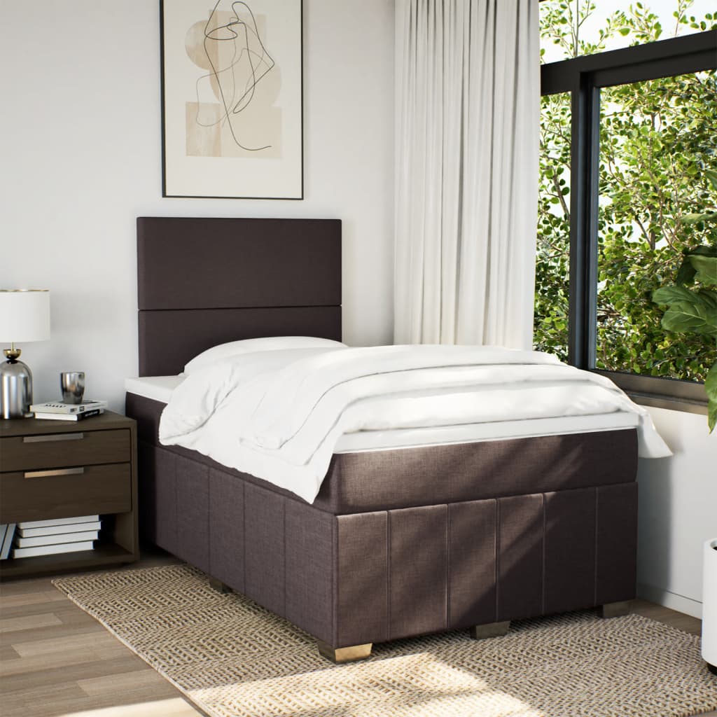 Sommier à lattes de lit avec matelas Marron foncé 120x200 cm - XIOS