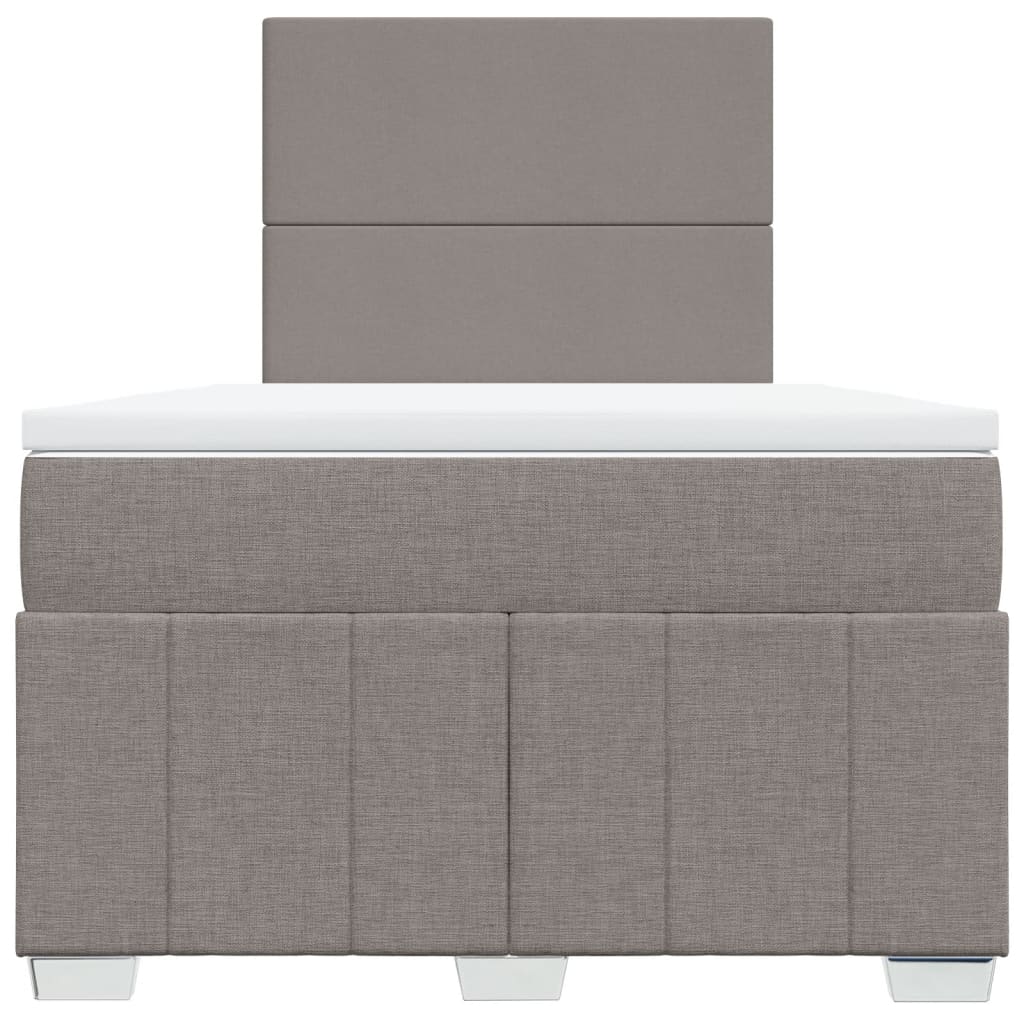 Sommier à lattes de lit avec matelas Taupe 120x200 cm Tissu - XIOS