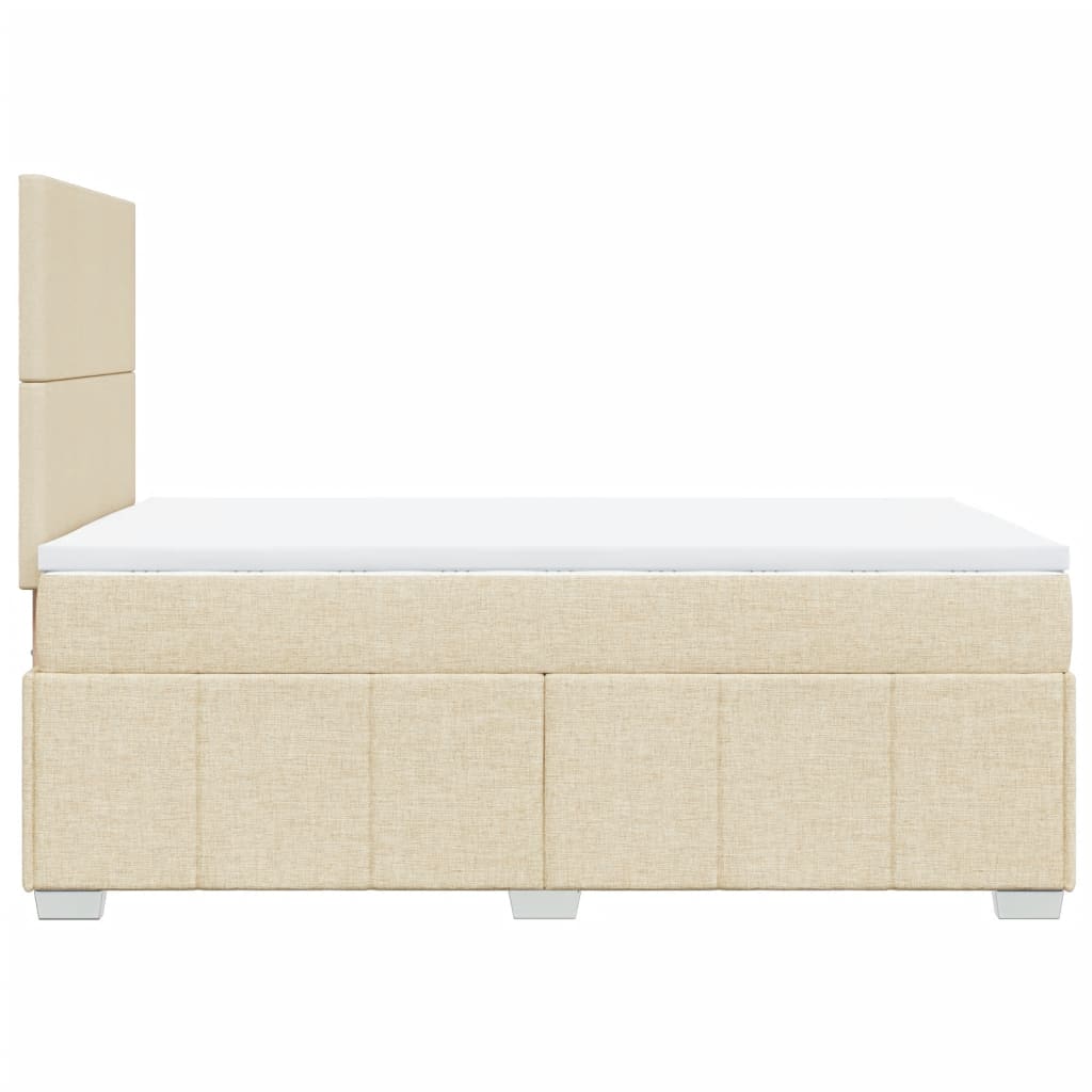 Sommier à lattes de lit avec matelas Crème 120x200 cm Tissu - XIOS