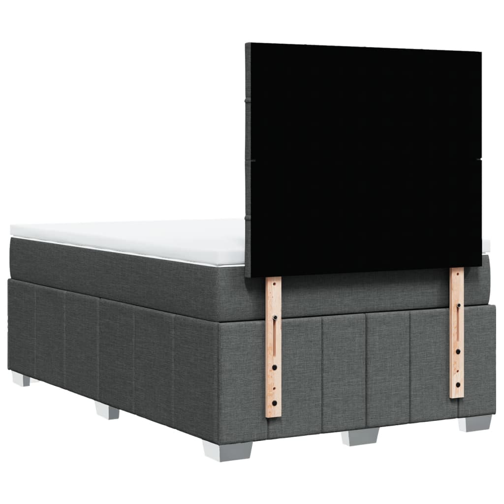 Sommier à lattes de lit avec matelas Gris foncé 120x200cm Tissu - XIOS