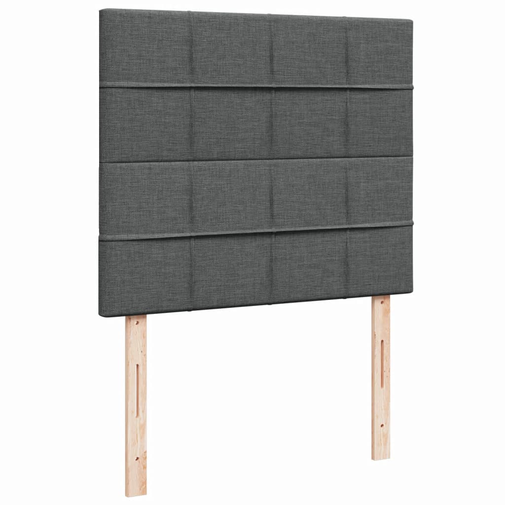 Sommier à lattes de lit avec matelas Gris foncé 120x200cm Tissu - XIOS