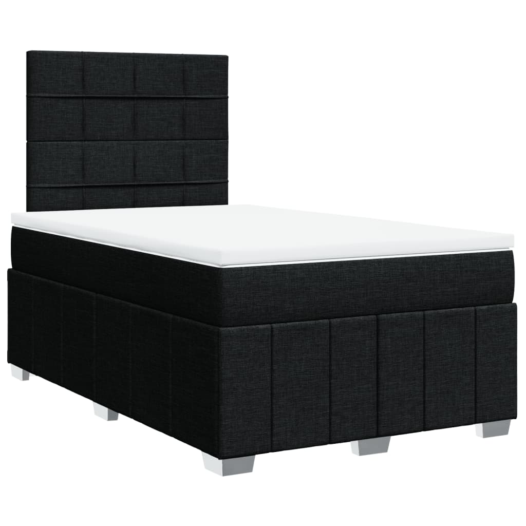Sommier à lattes de lit avec matelas Noir 120x200 cm Tissu - XIOS