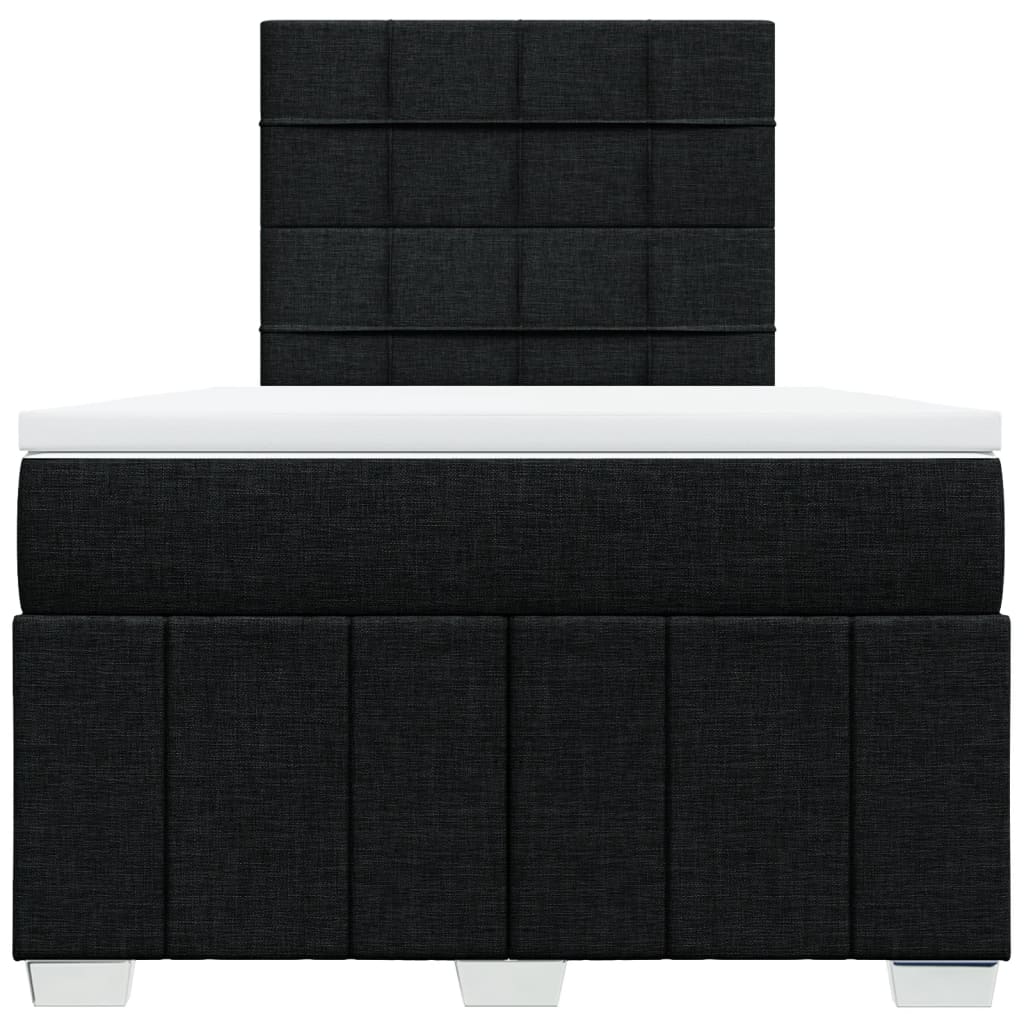 Sommier à lattes de lit avec matelas Noir 120x200 cm Tissu - XIOS