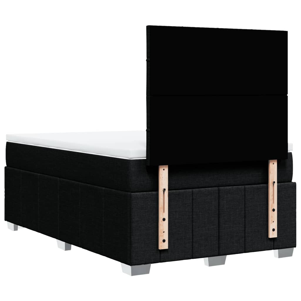Sommier à lattes de lit avec matelas Noir 120x200 cm Tissu - XIOS