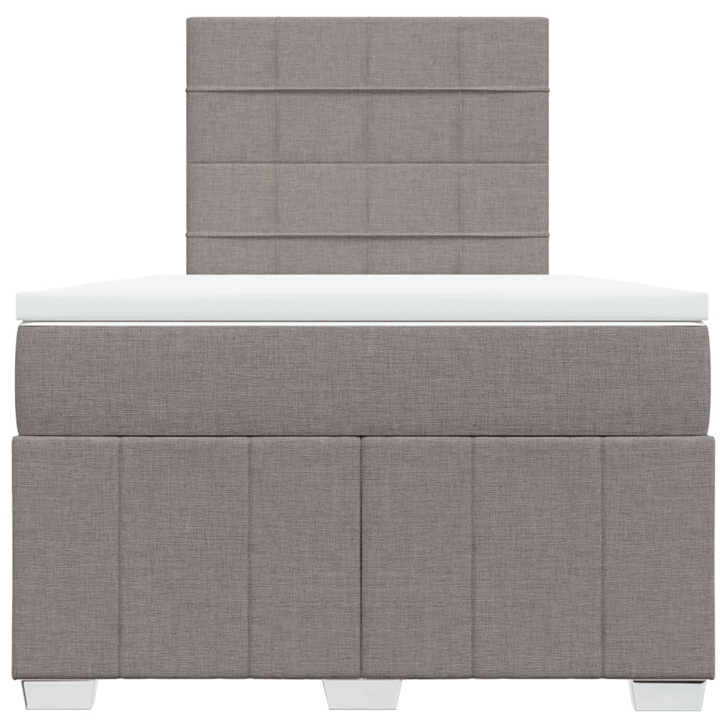 Sommier à lattes de lit avec matelas Taupe 120x200 cm Tissu - XIOS