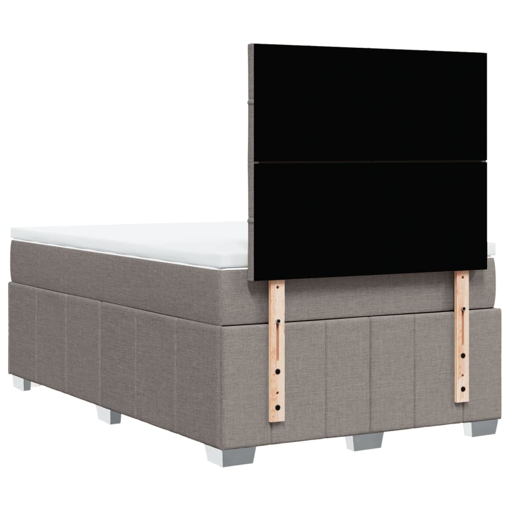 Sommier à lattes de lit avec matelas Taupe 120x200 cm Tissu - XIOS