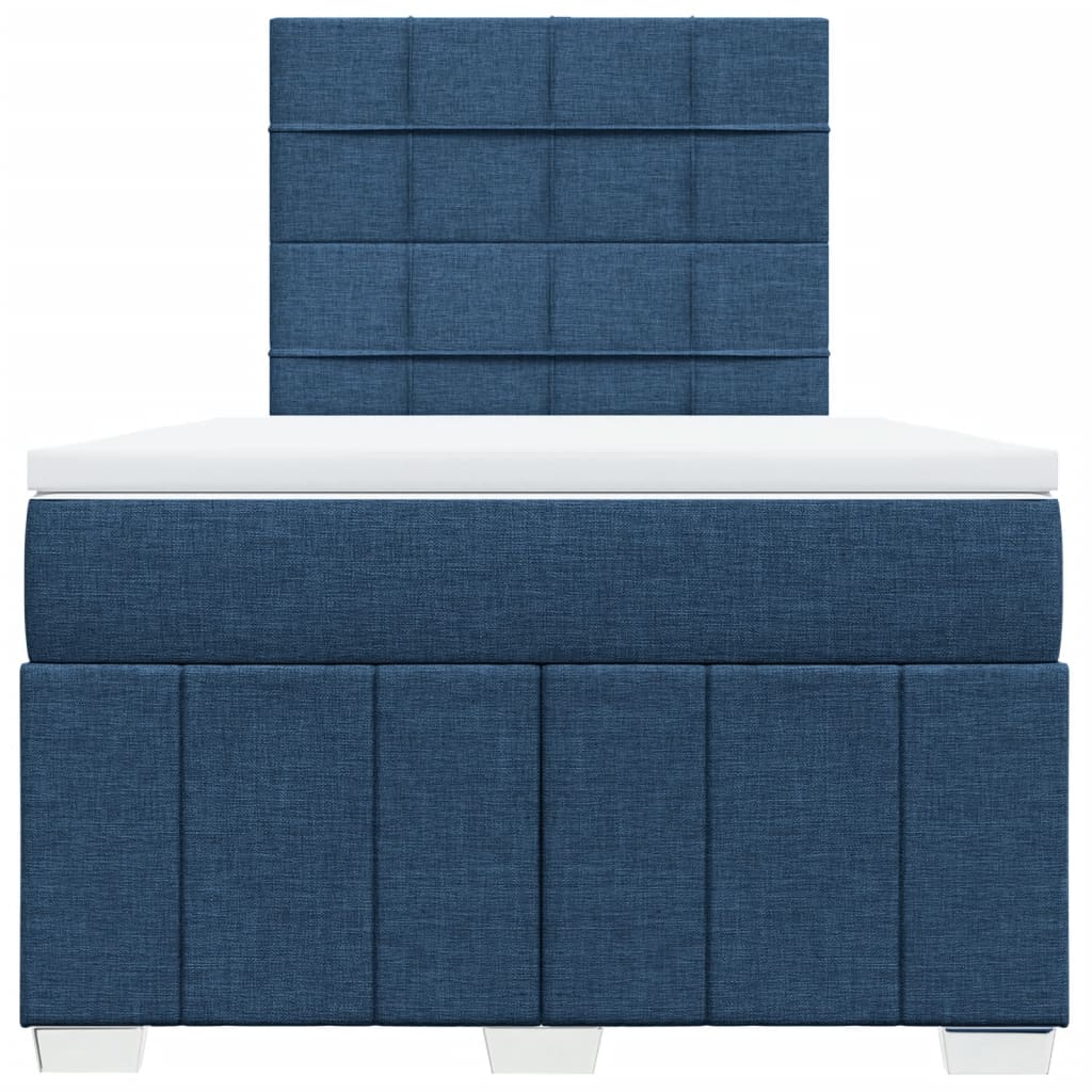 Sommier à lattes de lit avec matelas Bleu 120x200 cm Tissu - XIOS
