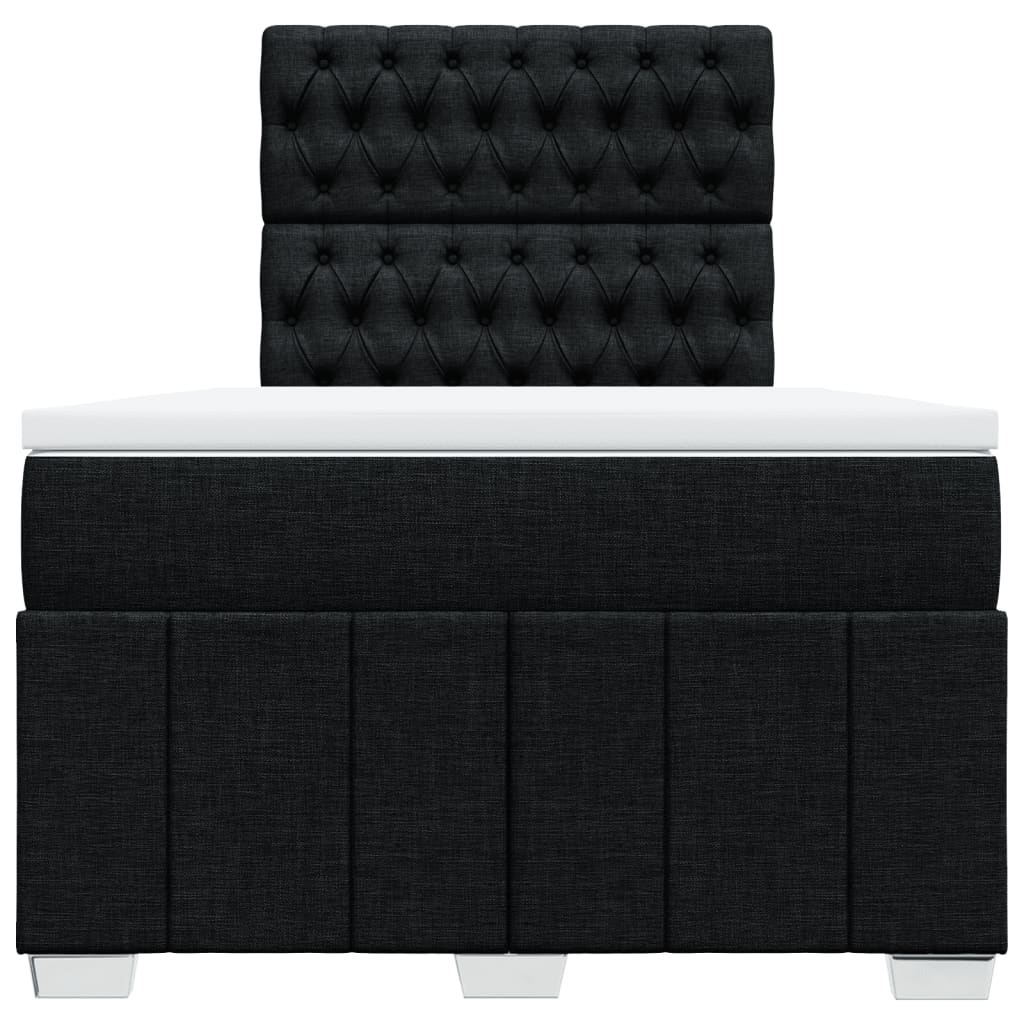 Sommier à lattes de lit avec matelas Noir 120x200 cm Tissu - XIOS