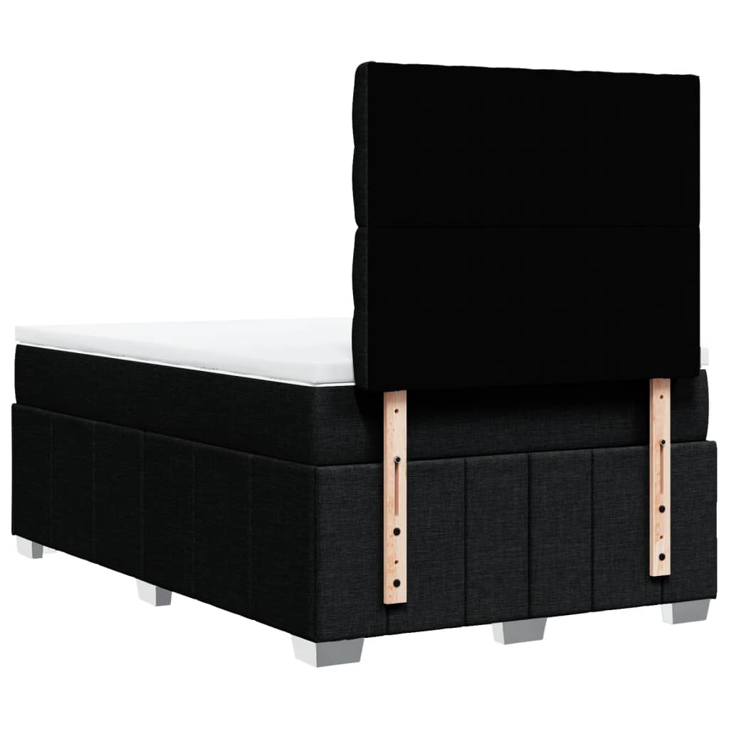 Sommier à lattes de lit avec matelas Noir 120x200 cm Tissu - XIOS