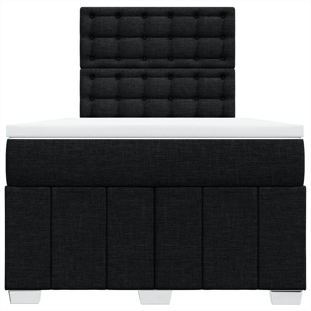 Sommier à lattes de lit avec matelas Noir 120x200 cm Tissu - XIOS