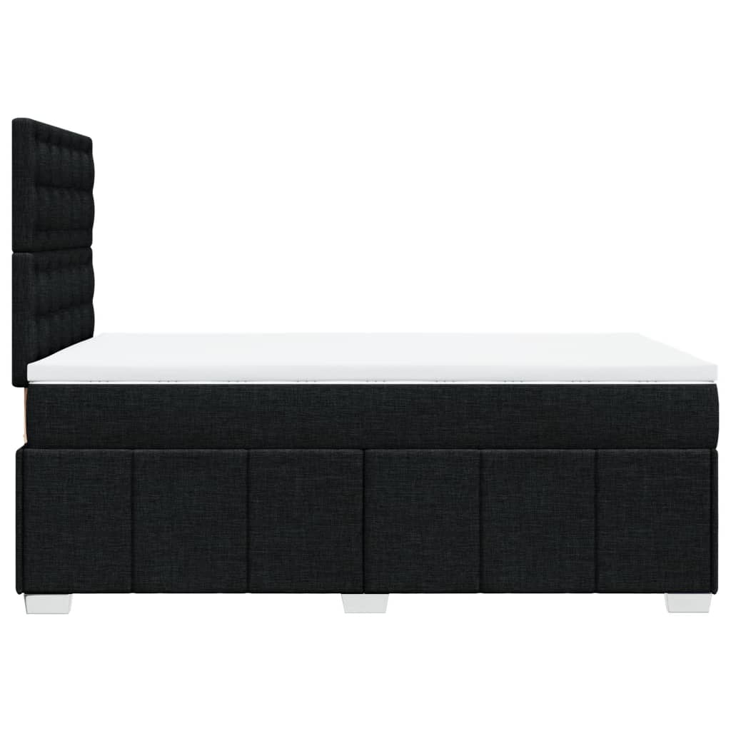 Sommier à lattes de lit avec matelas Noir 120x200 cm Tissu - XIOS