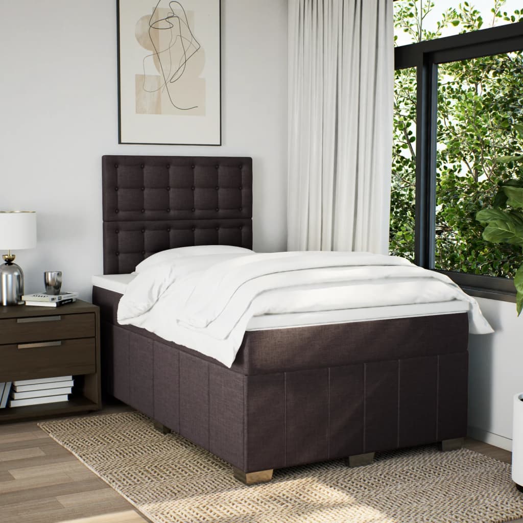 Sommier à lattes de lit avec matelas Marron foncé 120x200 cm - XIOS