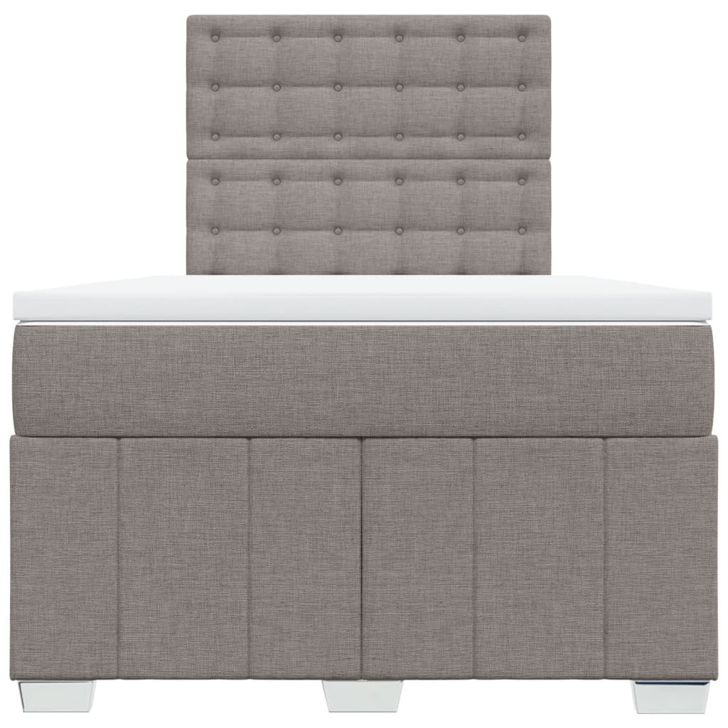 Sommier à lattes de lit avec matelas Taupe 120x200 cm Tissu - XIOS