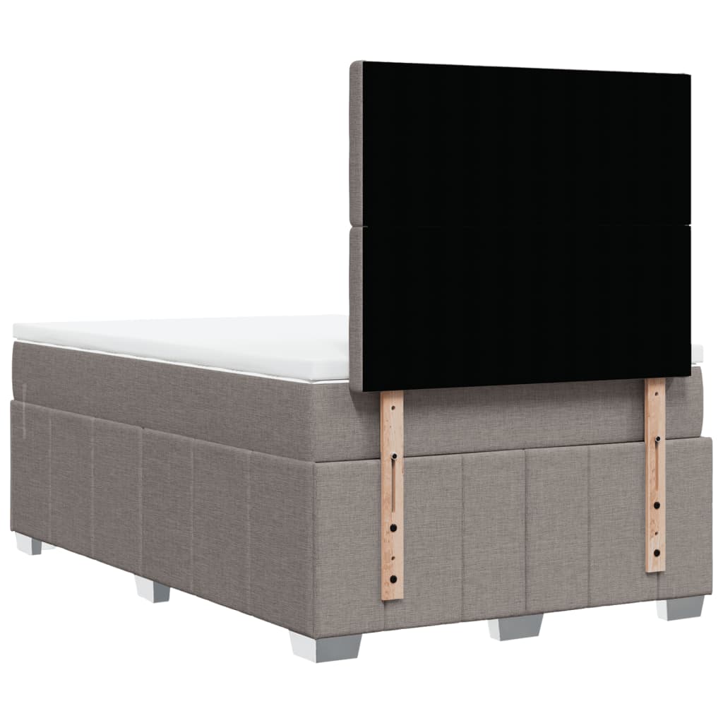 Sommier à lattes de lit avec matelas Taupe 120x200 cm Tissu - XIOS