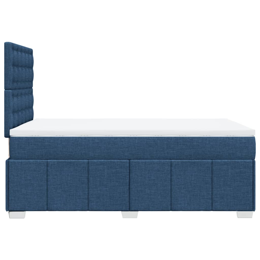 Sommier à lattes de lit avec matelas Bleu 120x200 cm Tissu - XIOS